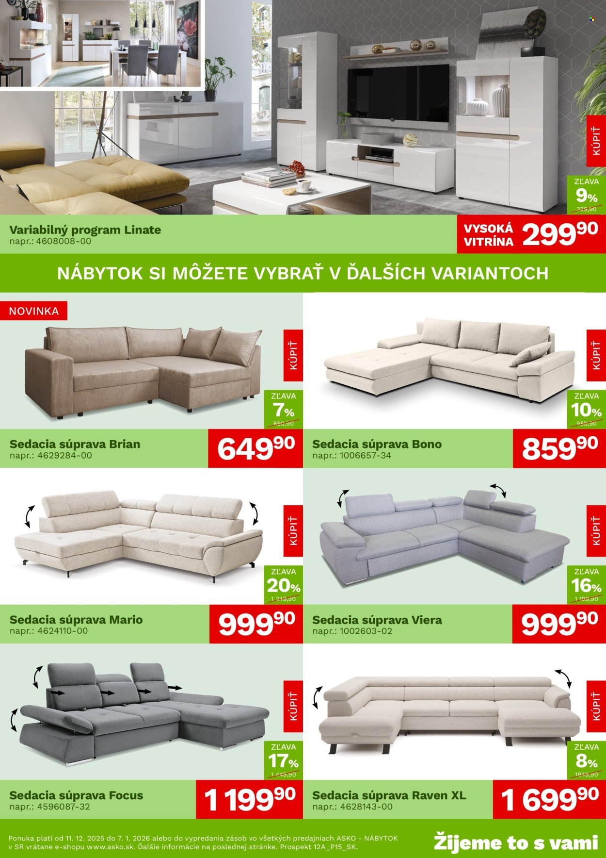ASKO NÁBYTOK leták - Akčná ponuka (2025-12-11 - 2026-01-07) | 2