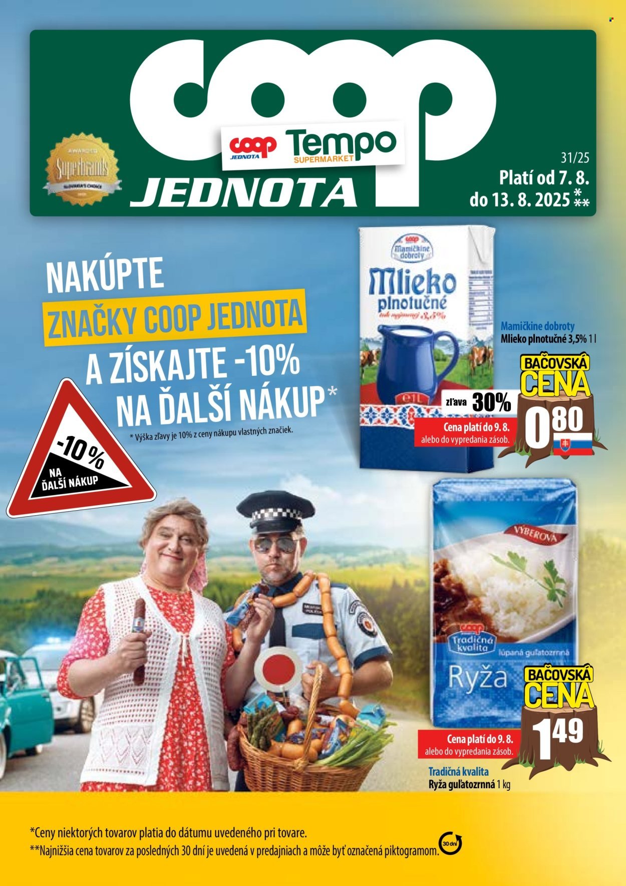 COOP JEDNOTA leták - Od štvrtka 7.8.2025 (2025-08-07 - 2025-08-13) | 1