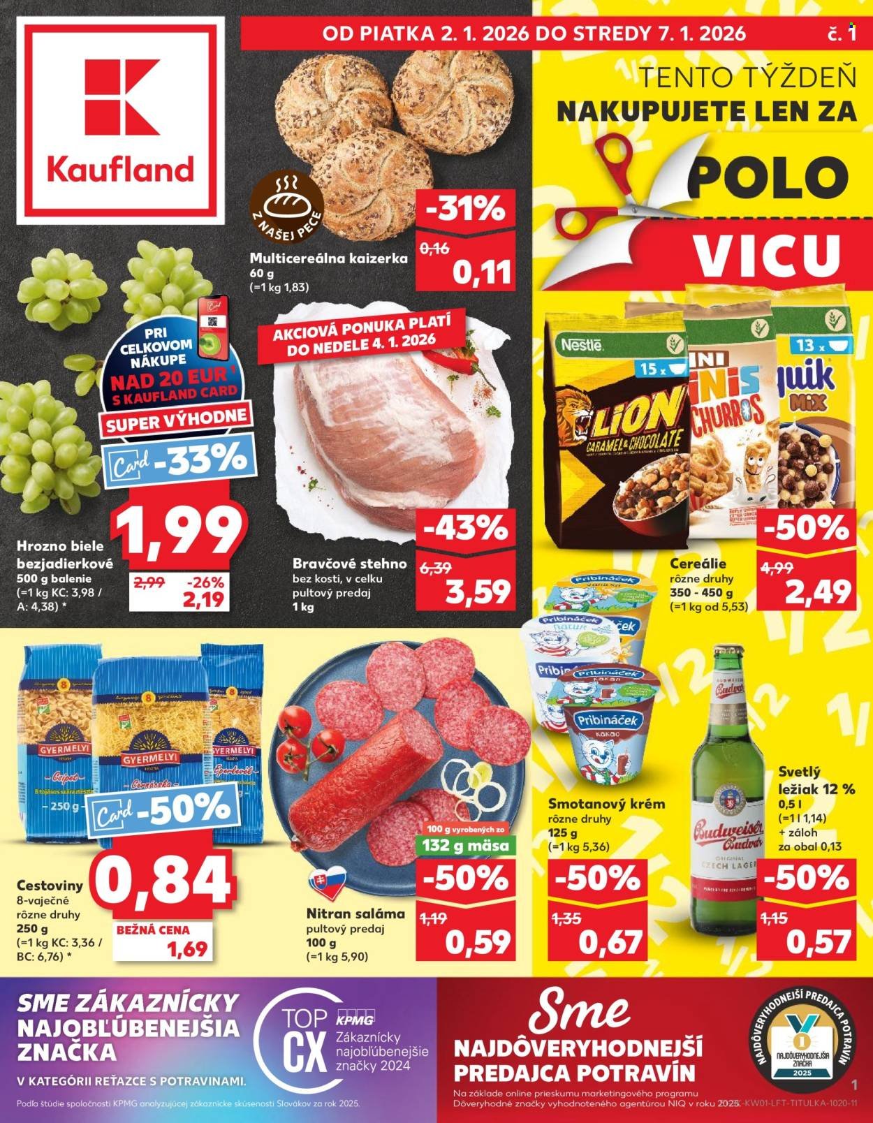 KAUFLAND leták - Od piatka 2.1.2026 (2026-01-02 - 2026-01-07) | 1