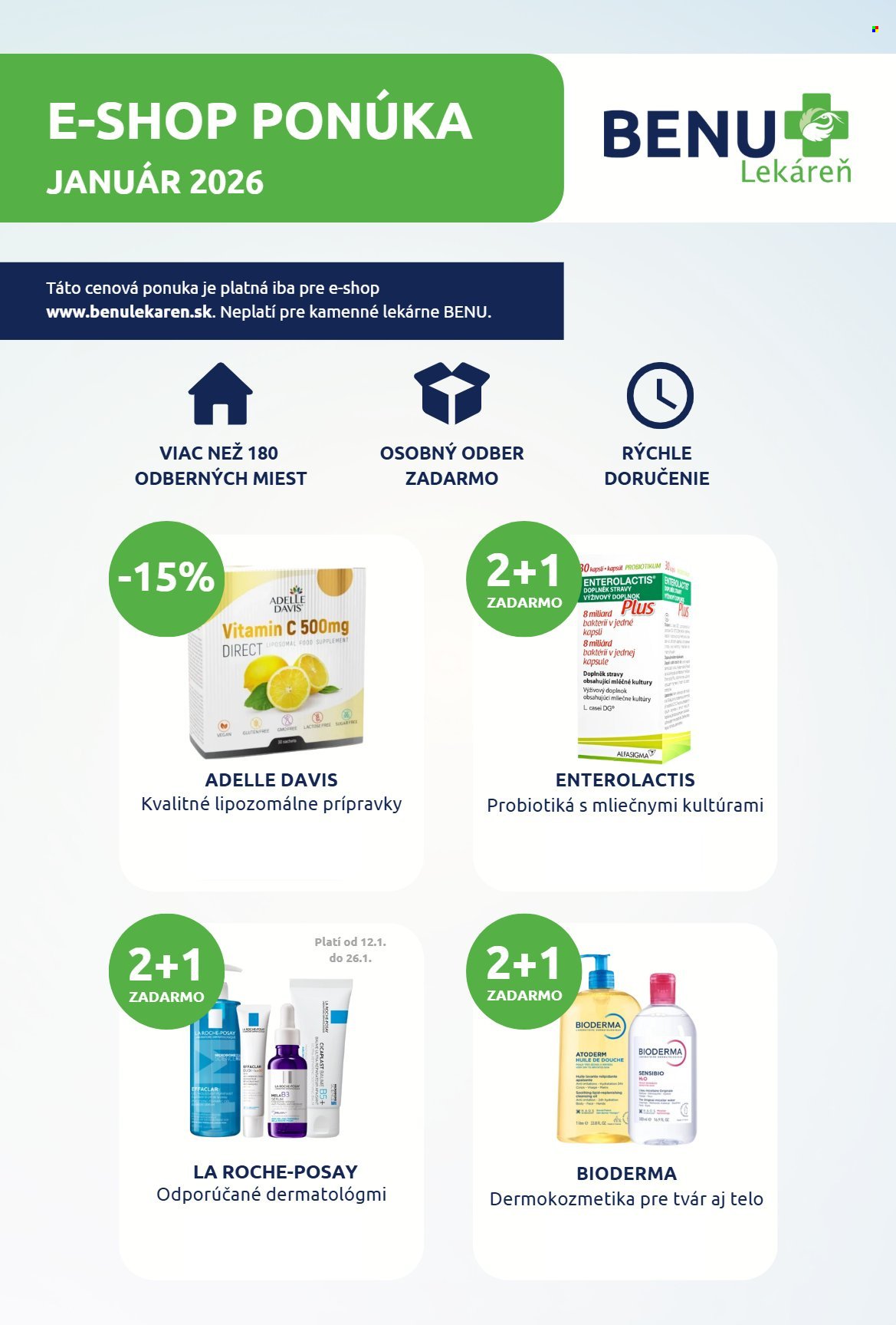 BENU LEKÁREŇ leták - Od štvrtka 1.1.2026 (2026-01-01 - 2026-01-31) | 1