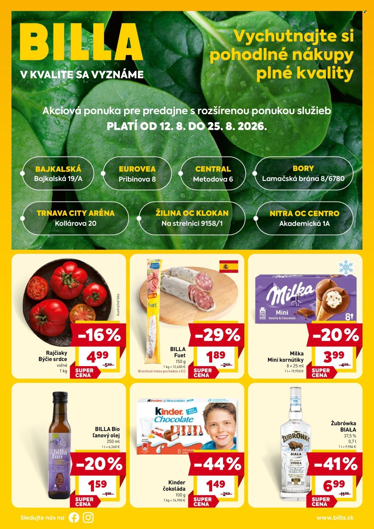 BILLA leták - Premium predajne