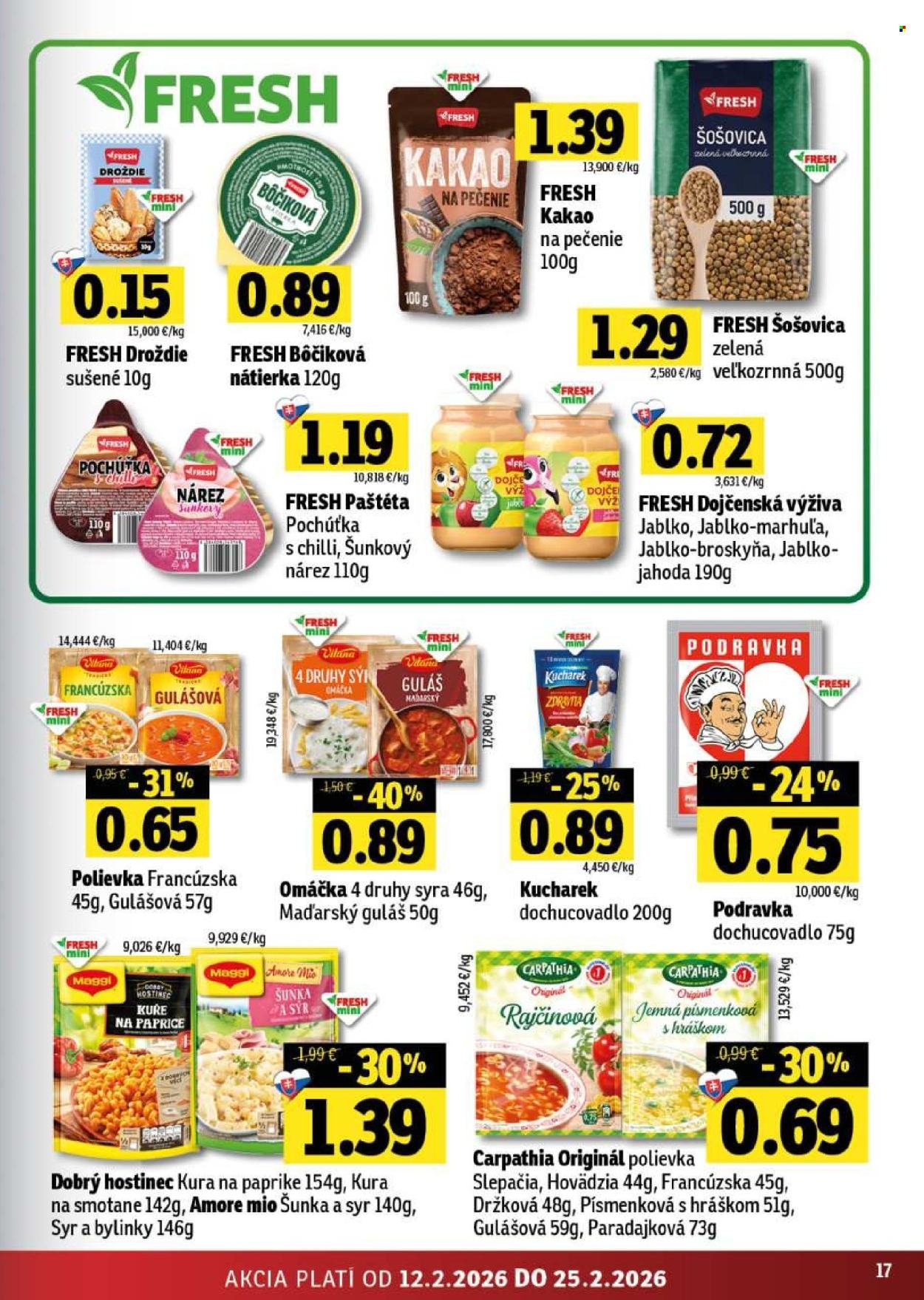 FRESH leták - Od štvrtka 12.2.2026 (2026-02-12 - 2026-02-25) | 17