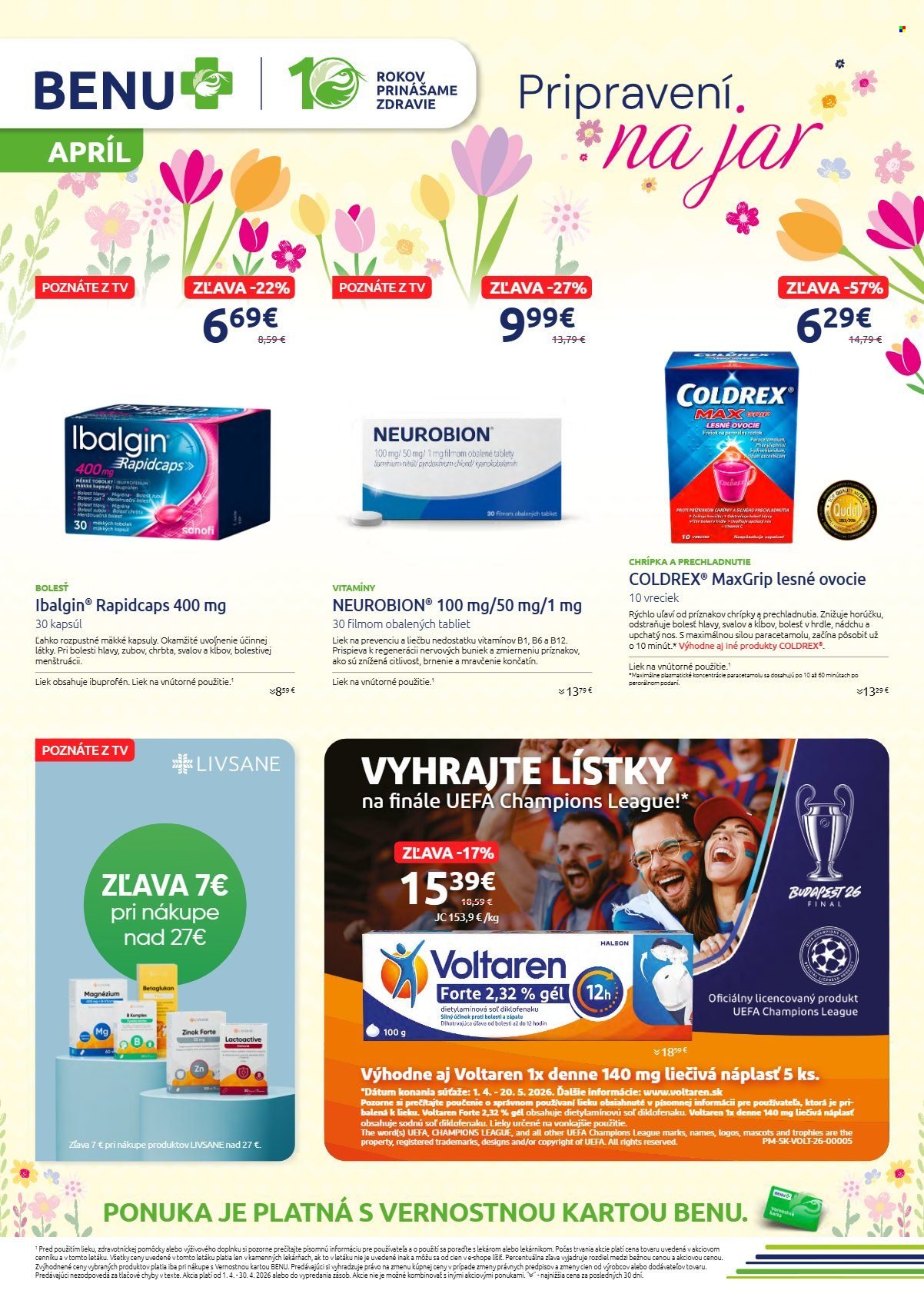 BENU LEKÁREŇ leták - Od stredy 1.4.2026 (2026-04-01 - 2026-04-30) | 1
