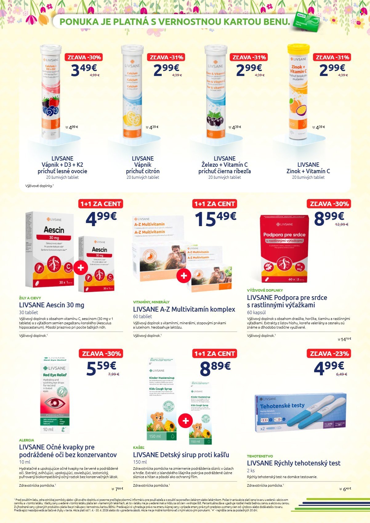 BENU LEKÁREŇ leták - Od stredy 1.4.2026 (2026-04-01 - 2026-04-30) | 7