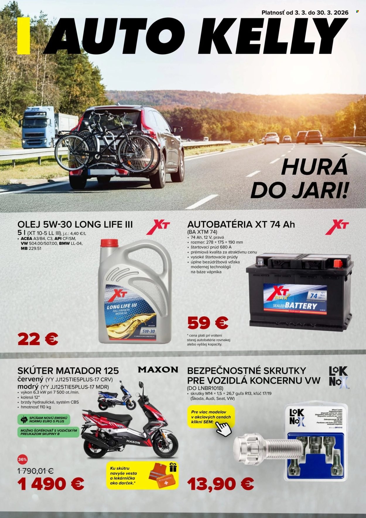 AUTO KELLY leták - Od utorka 3.3.2026 (2026-03-03 - 2026-03-30) | 1
