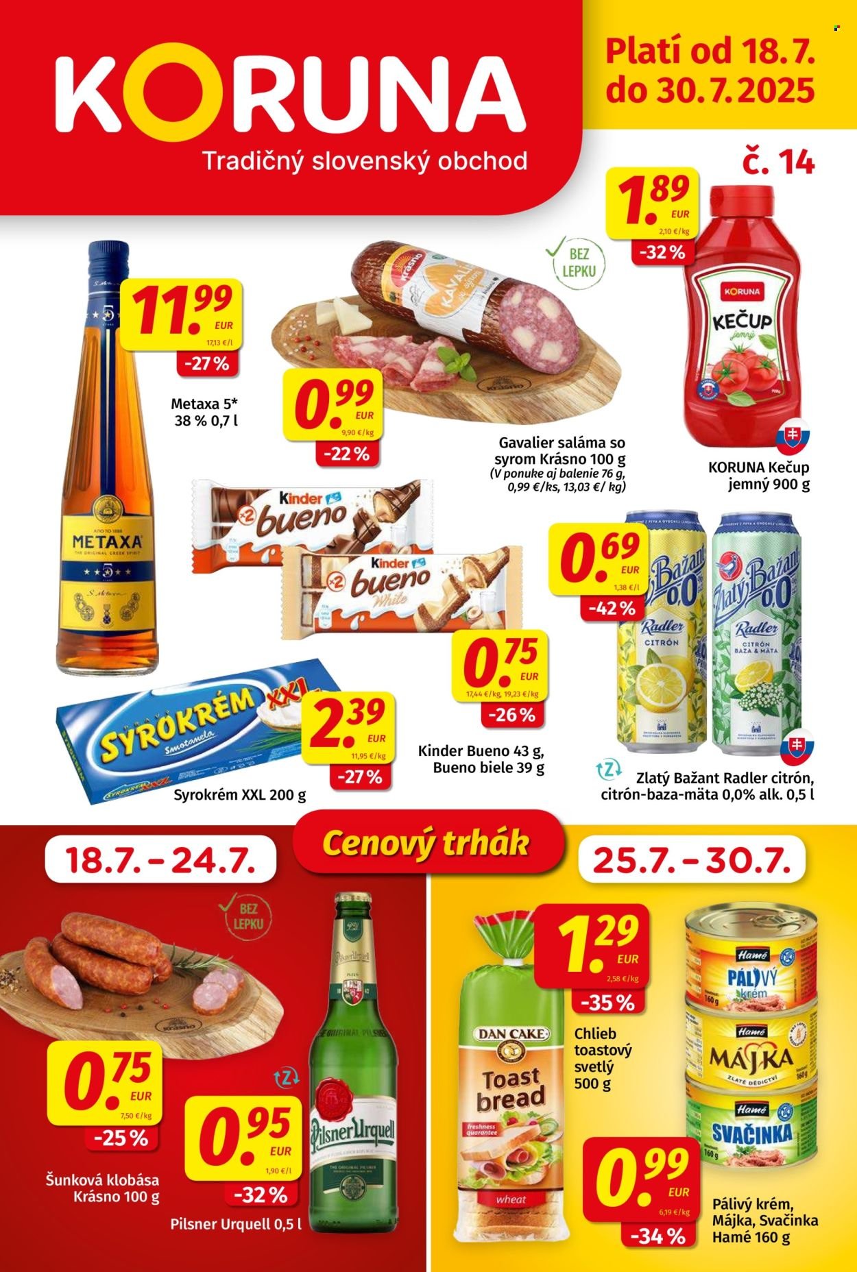 POTRAVINY KORUNA leták - Od piatka 18.7.2025 (2025-07-18 - 2025-07-30) | 1
