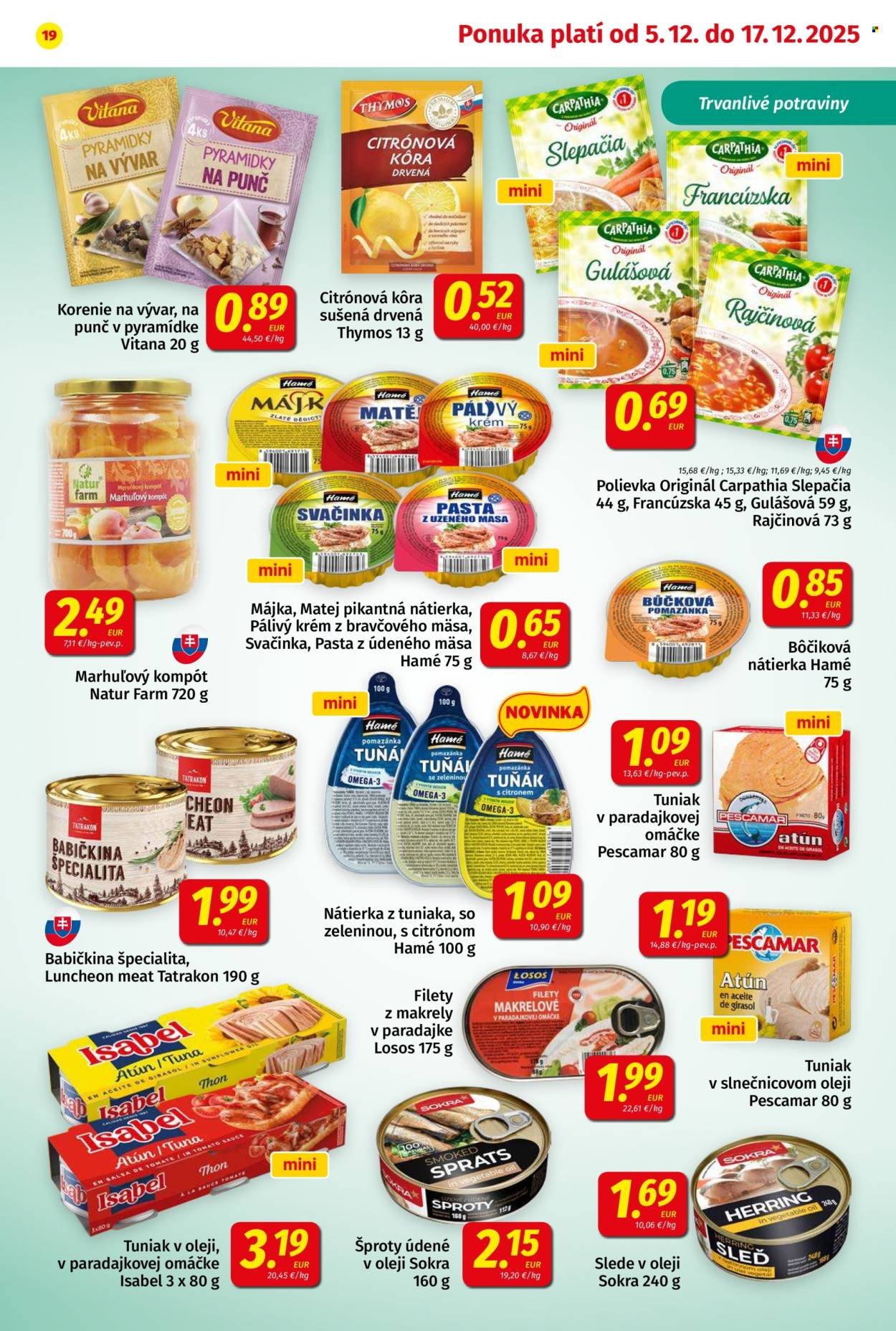 POTRAVINY KORUNA leták - Od piatka 5.12.2025 (2025-12-05 - 2025-12-17) | 19