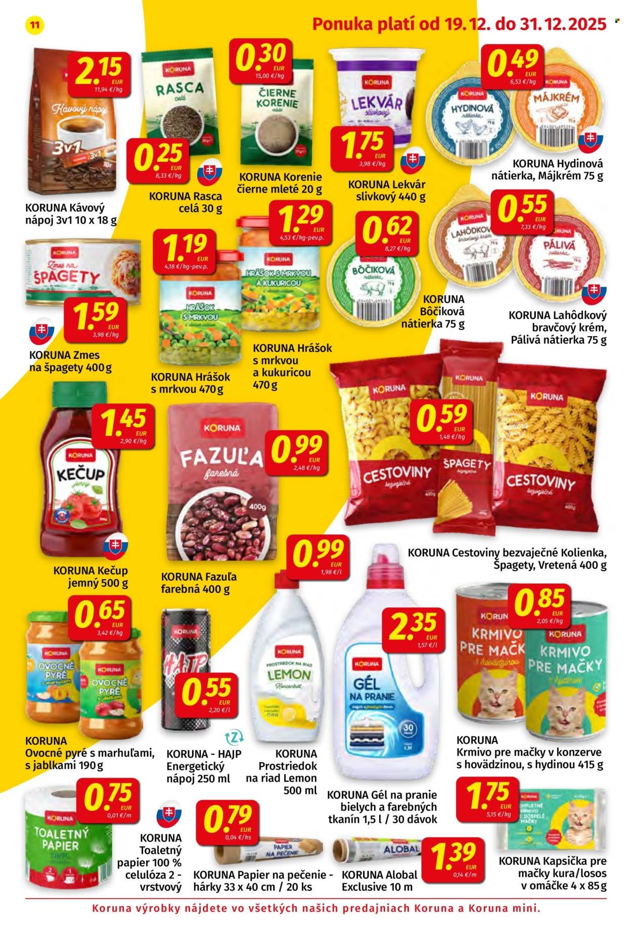 POTRAVINY KORUNA leták - Od piatka 19.12.2025 (2025-12-19 - 2025-12-31) | 11
