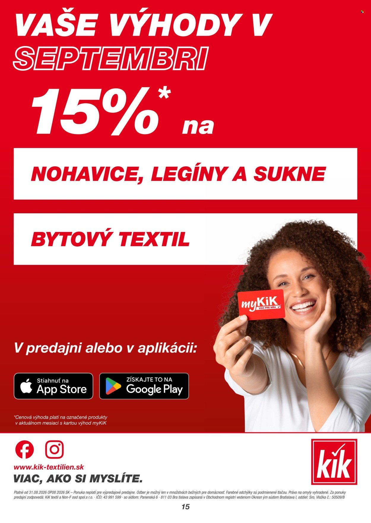 KIK leták - auguste 2026