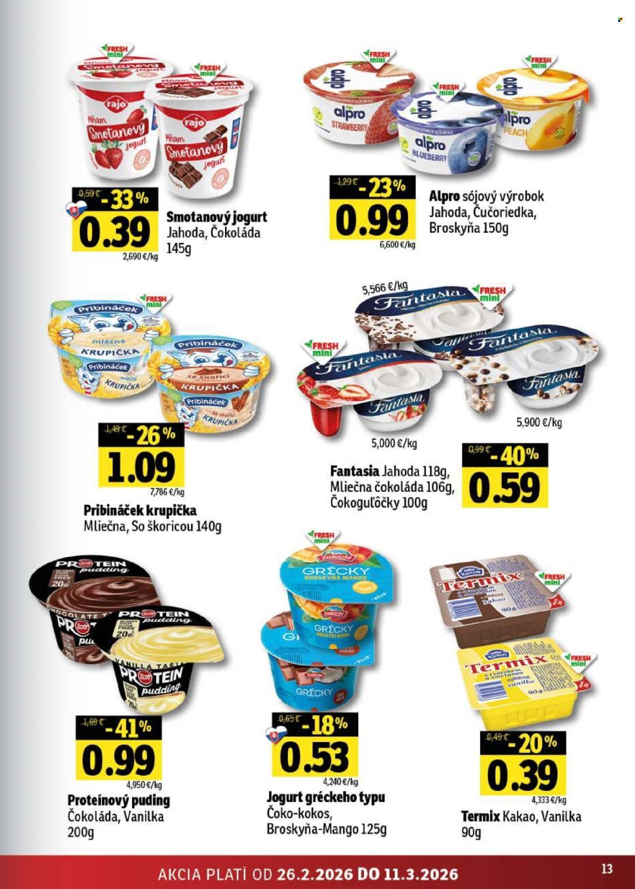 FRESH leták - Stredné a západné Slovensko (2026-02-26 - 2026-03-11) | 13