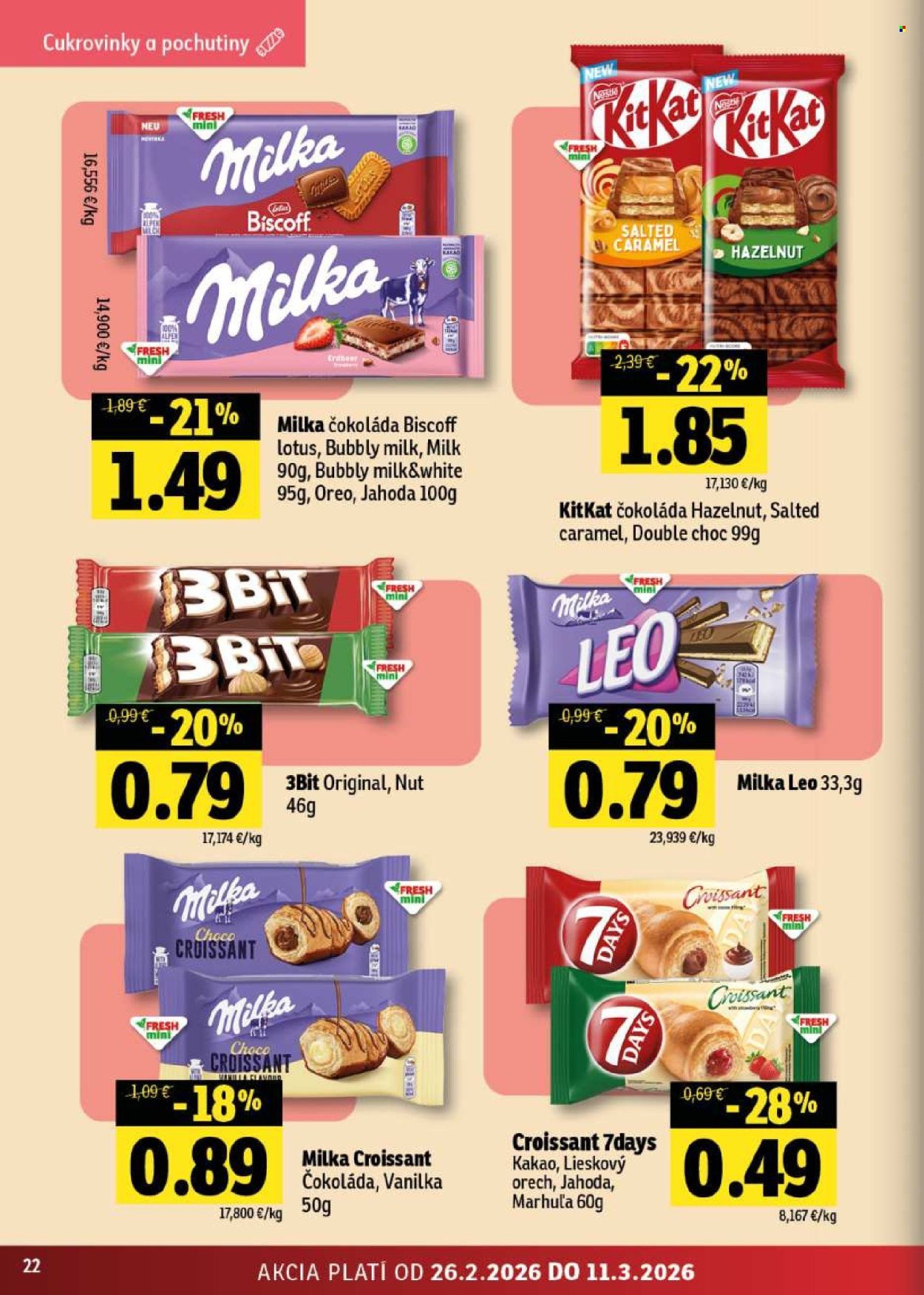 FRESH leták - Stredné a západné Slovensko (2026-02-26 - 2026-03-11) | 22