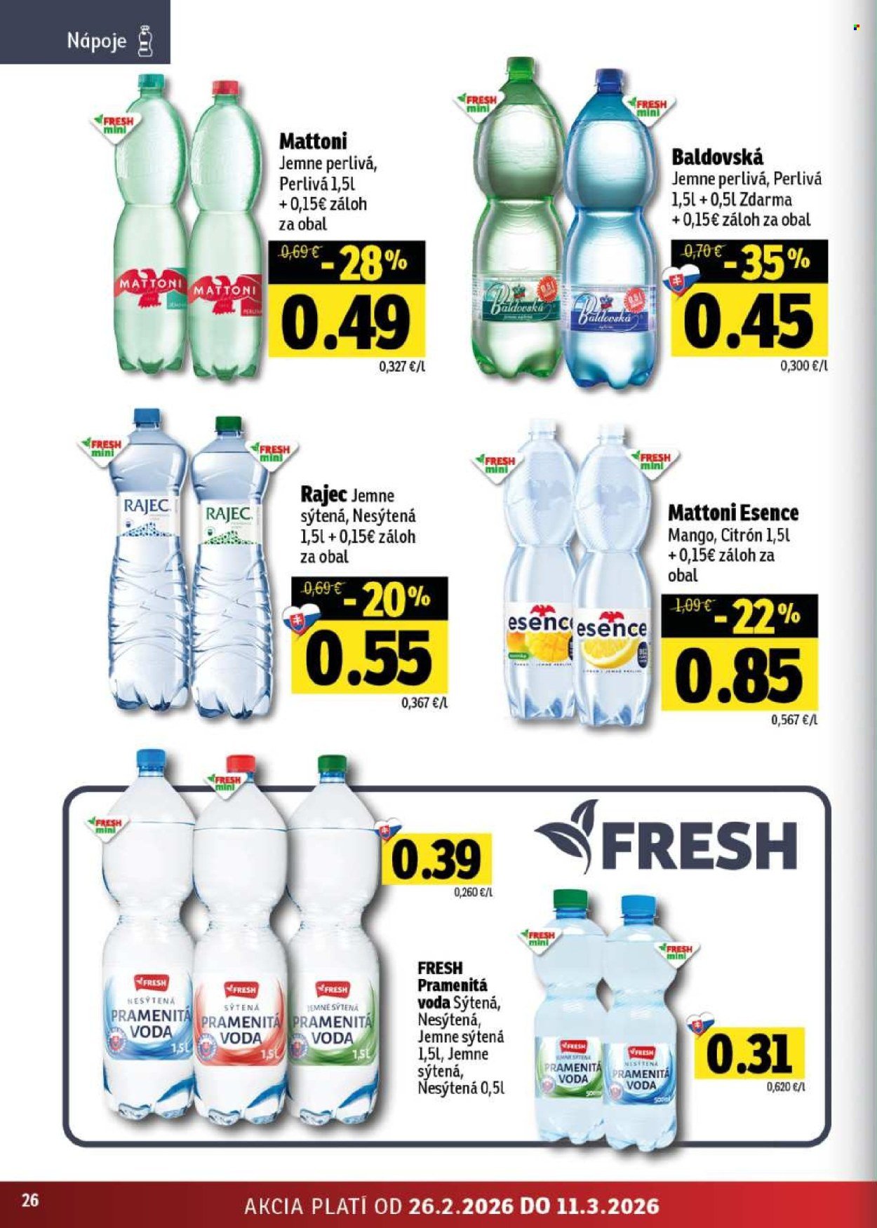 FRESH leták - Stredné a západné Slovensko (2026-02-26 - 2026-03-11) | 26