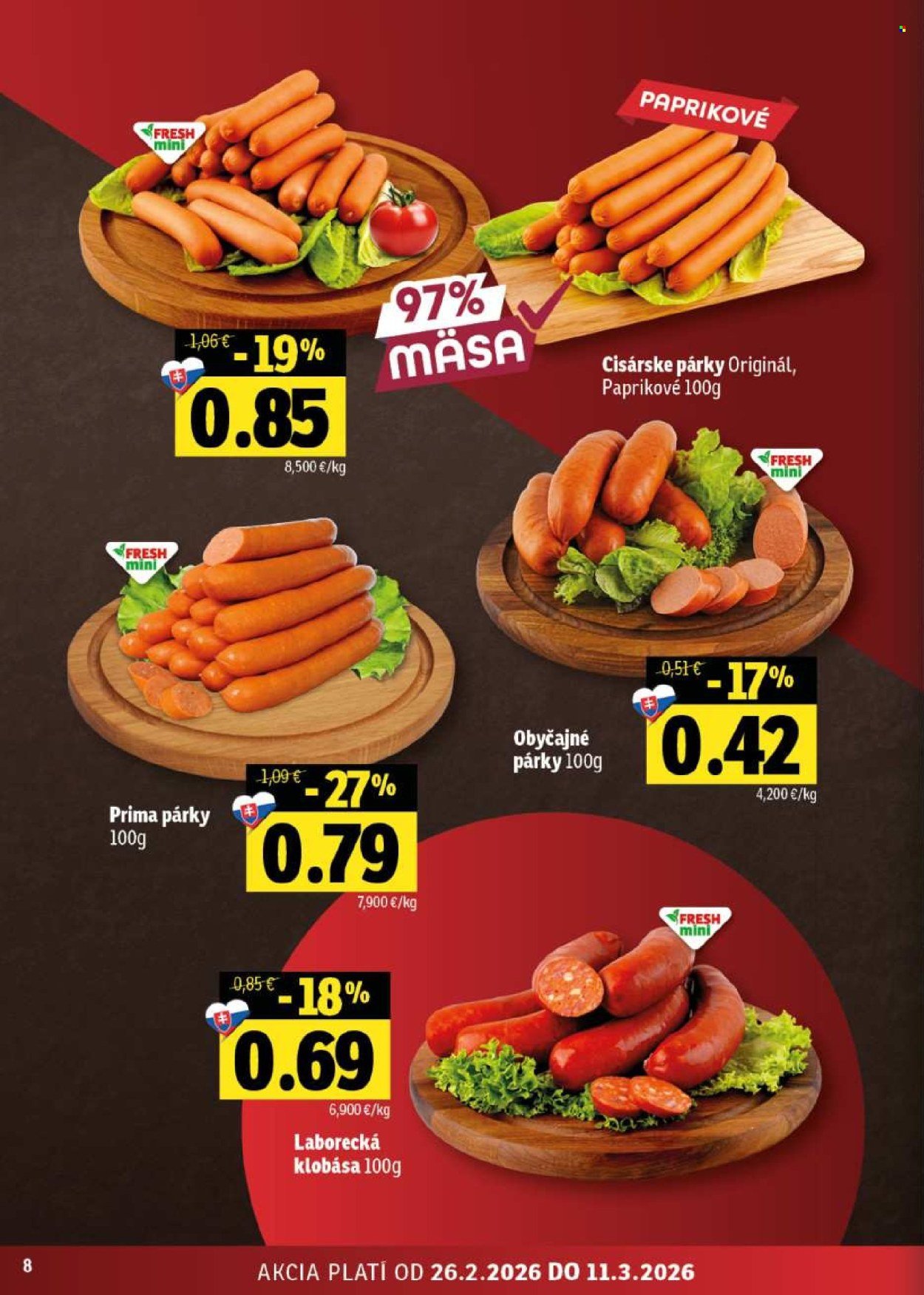 FRESH leták - Stredné a západné Slovensko (2026-02-26 - 2026-03-11) | 8