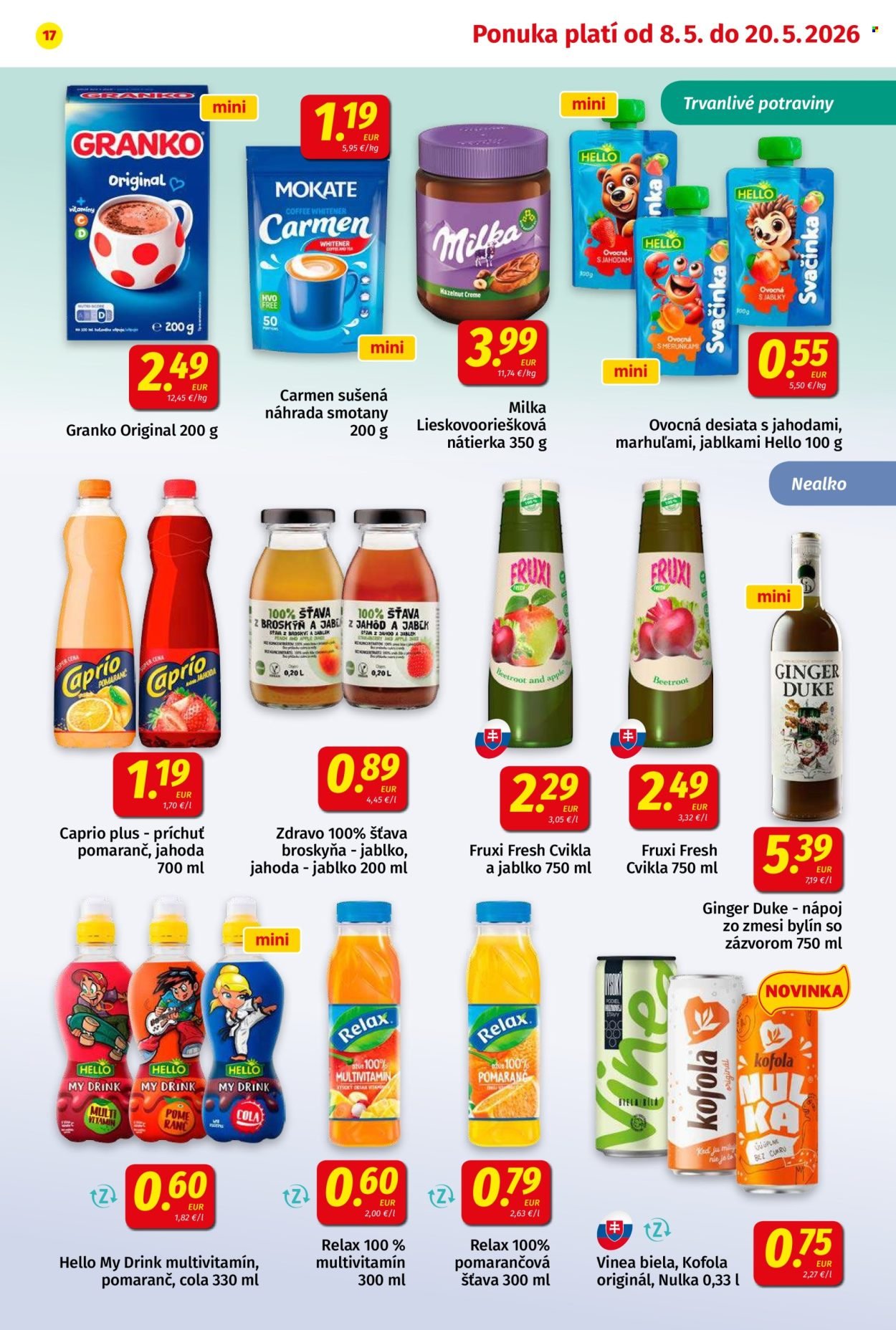POTRAVINY KORUNA leták - Od piatka 8.5.2026 (2026-05-08 - 2026-05-20) | 17