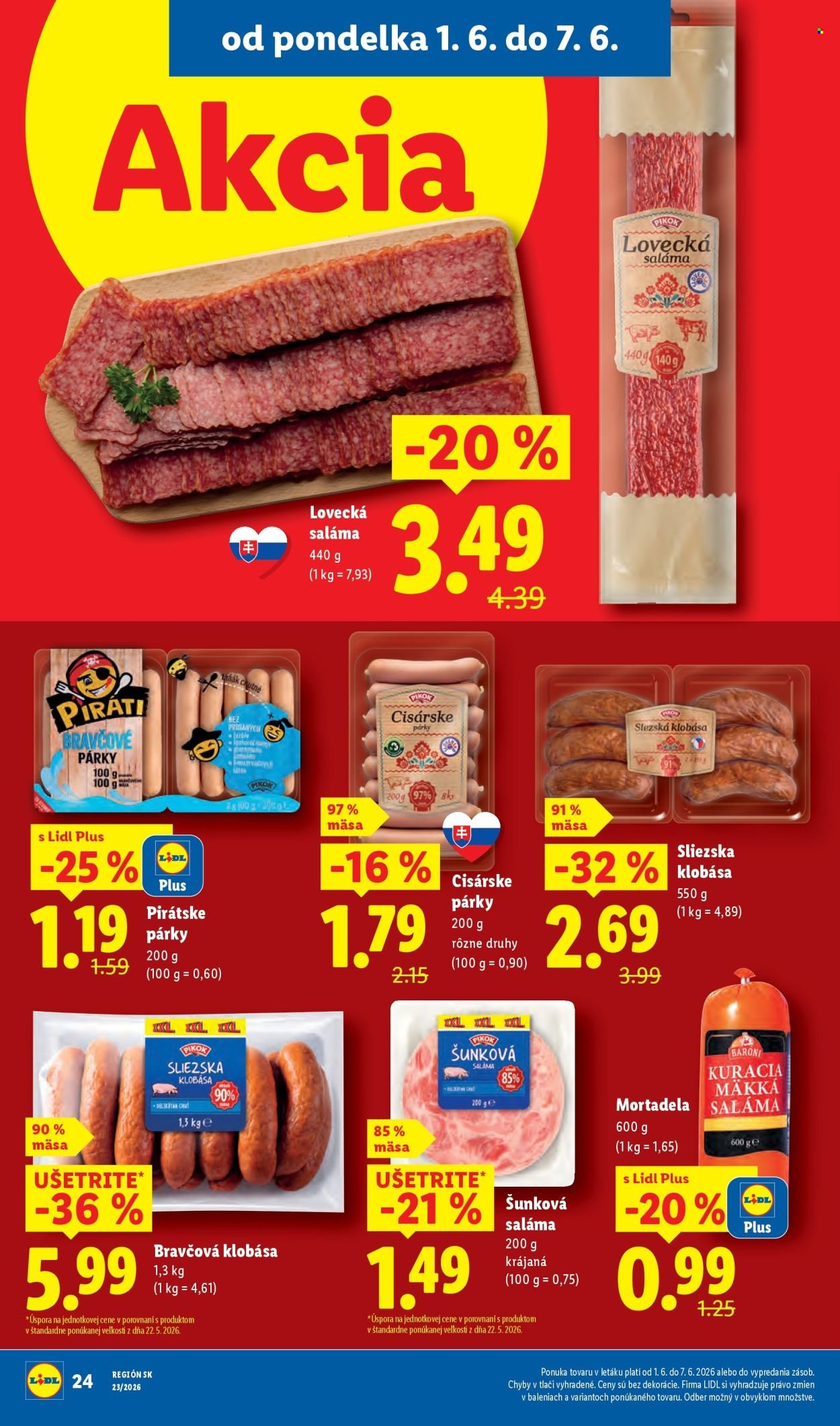 LIDL leták - Od pondelka 1.6.2026