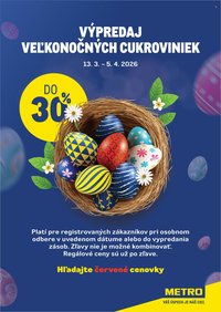 METRO leták - Výpredaj veľkonočných cukroviniek (2026-03-13 - 2026-04-05)