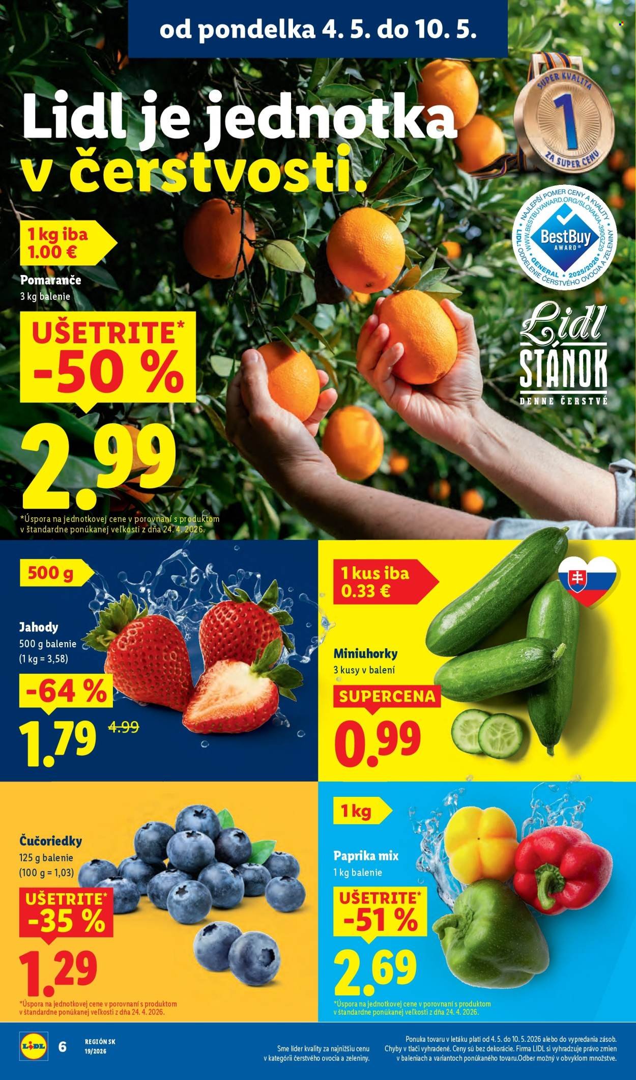 LIDL leták - Od pondelka 4.5.2026 (2026-05-04 - 2026-05-10) | 4