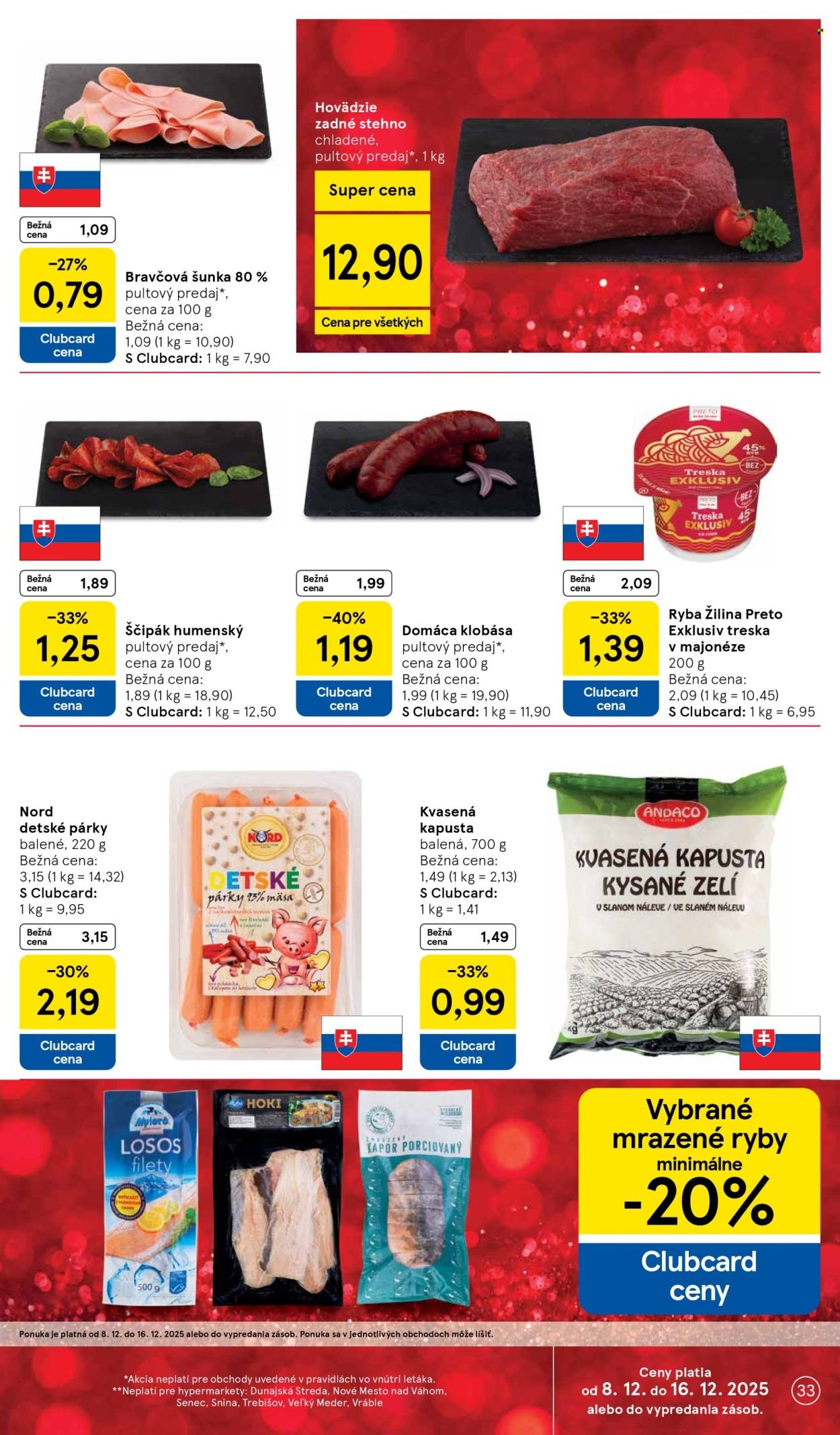 TESCO leták - Od pondelka 8.12.2025 (2025-12-08 - 2025-12-16) | 33