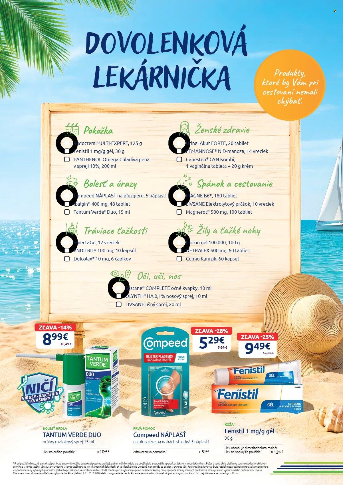BENU LEKÁREŇ leták - Od stredy 1.7.2026
