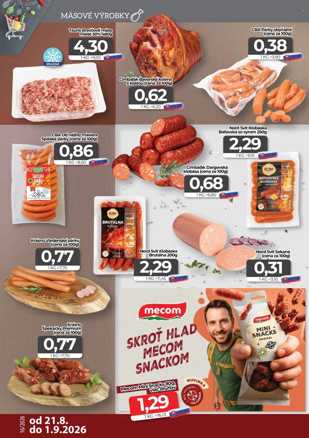 CBA KOMFOS leták - Výhodná ponuka - opäť lacnejšie