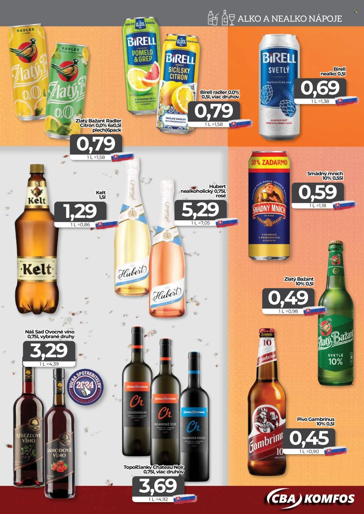 CBA KOMFOS leták - Výhodná ponuka - opäť lacnejšie
