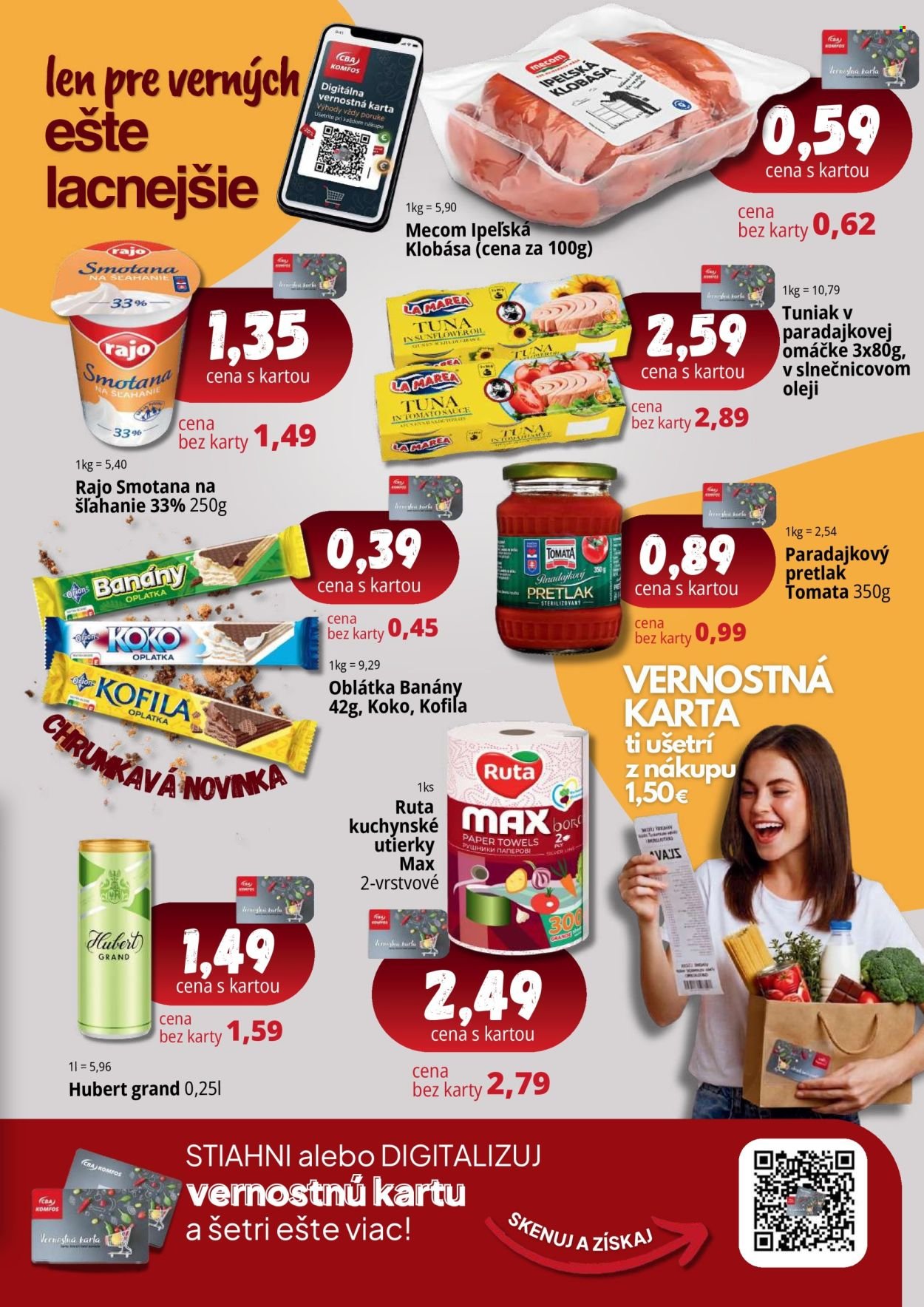 CBA KOMFOS leták - Výhodná ponuka - opäť lacnejšie