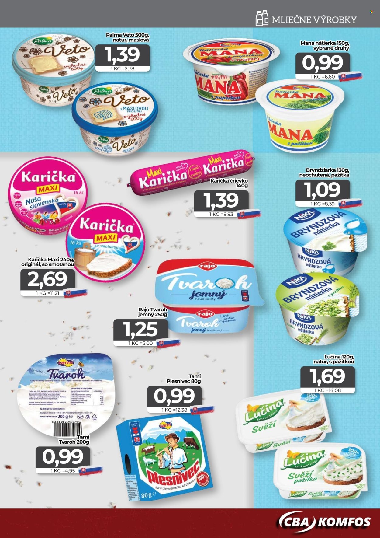 CBA KOMFOS leták - Výhodná ponuka - opäť lacnejšie