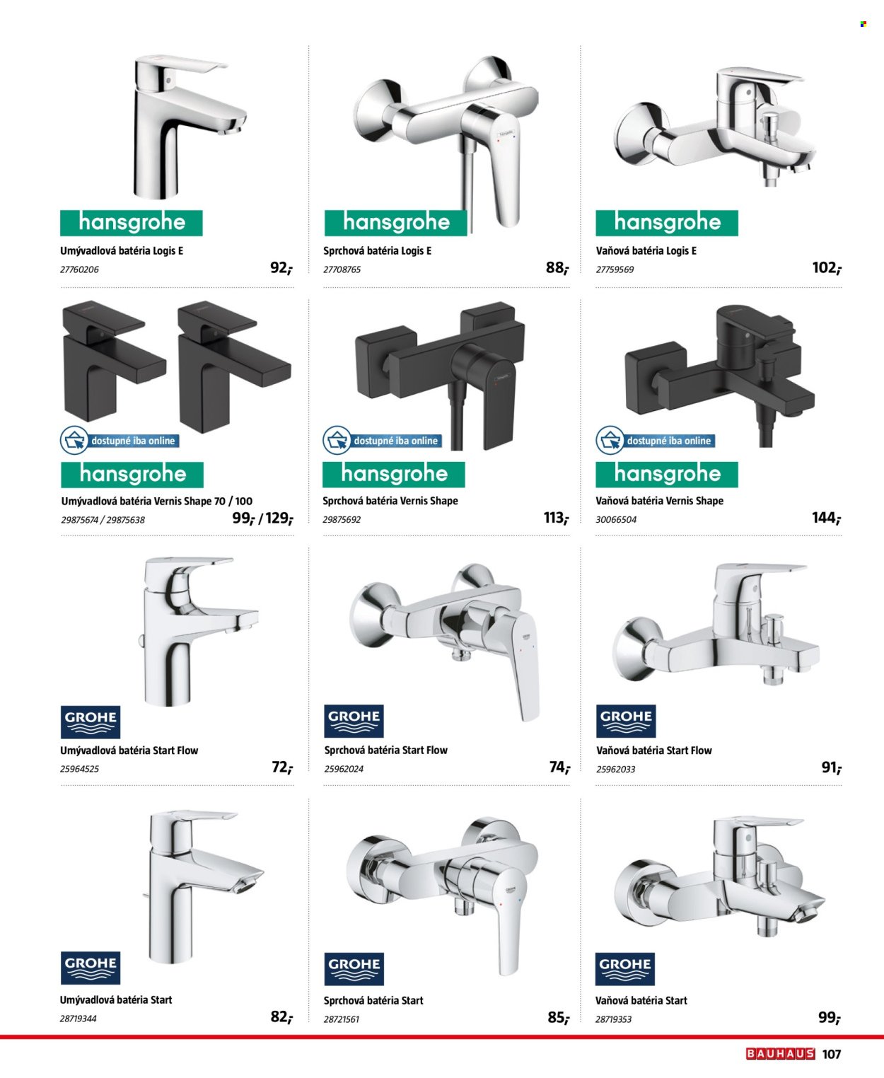 HORNBACH leták - Sanita (2025-10-30 - 2026-03-31) | 107