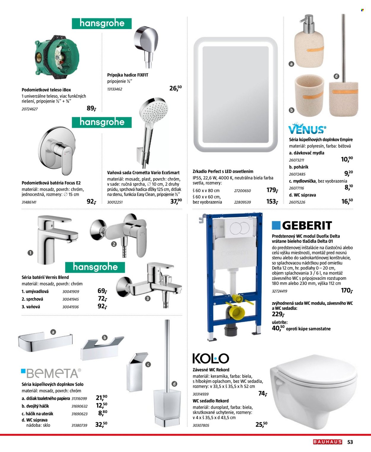 HORNBACH leták - Sanita (2025-10-30 - 2026-03-31) | 53