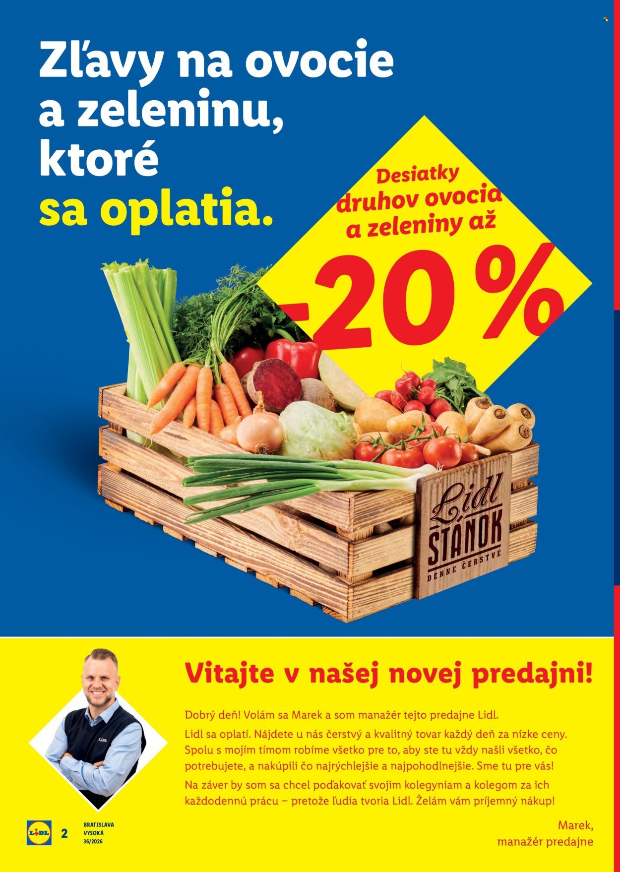 LIDL leták - Nová predajňa Bratislava, Vysoká