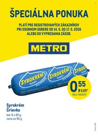 METRO leták - Víkendová ponuka Syrokrém (2026-05-14 - 2026-05-17)