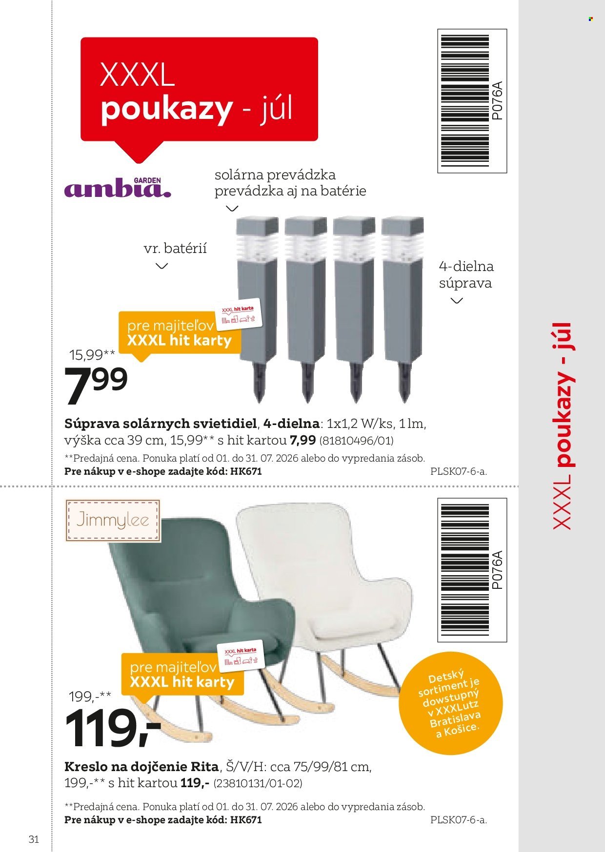 XXXLUTZ leták - Byť verným zákazníkom sa naozaj oplatí (2026-02-01 - 2026-07-31) | 31