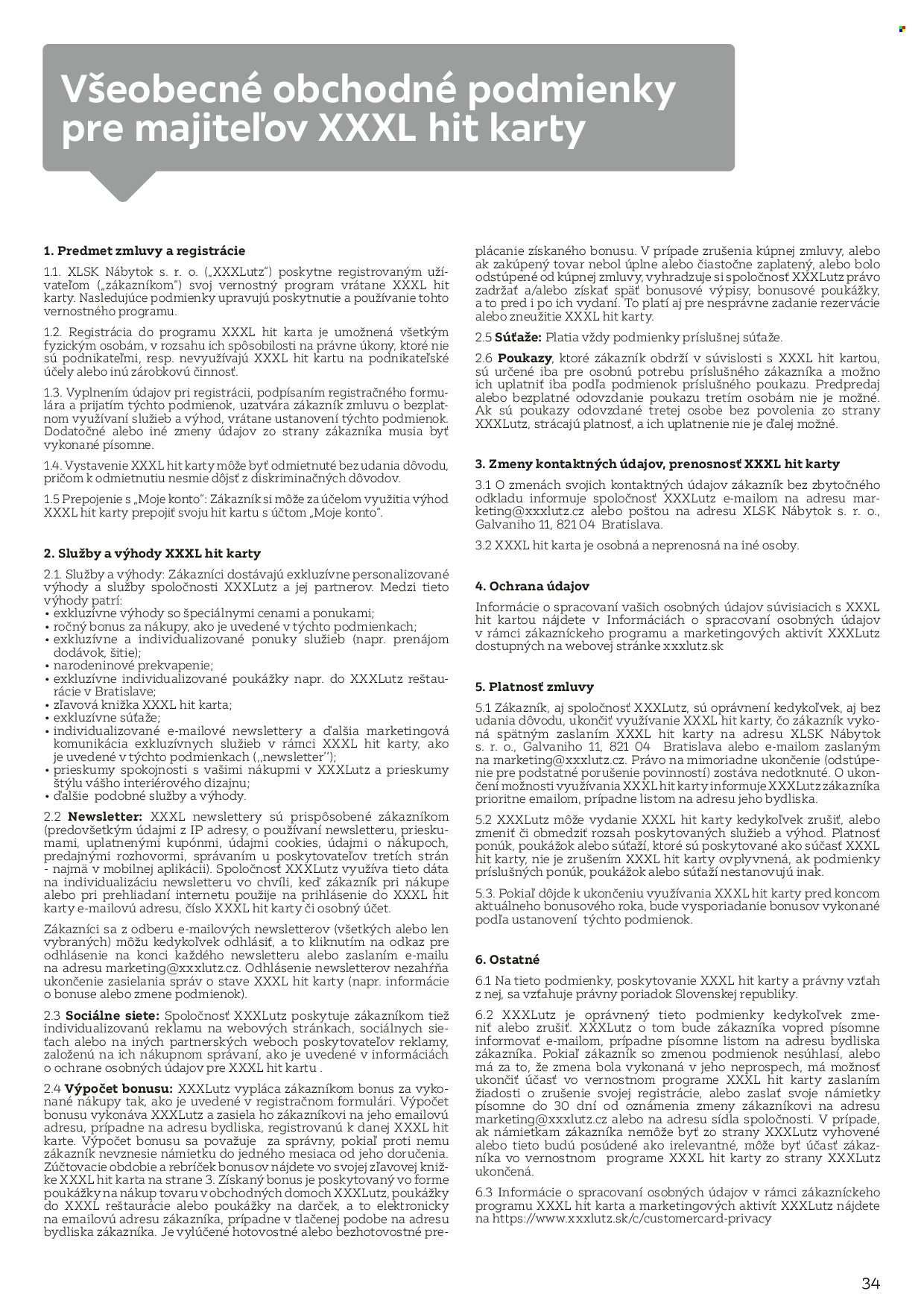 XXXLUTZ leták - Byť verným zákazníkom sa naozaj oplatí (2026-02-01 - 2026-07-31) | 34