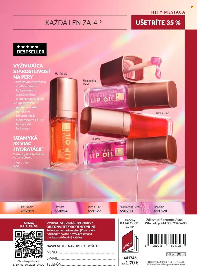 AVON leták - Od štvrtka 1.10.2026