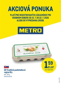 METRO leták - Akciová ponuka - vajíčka