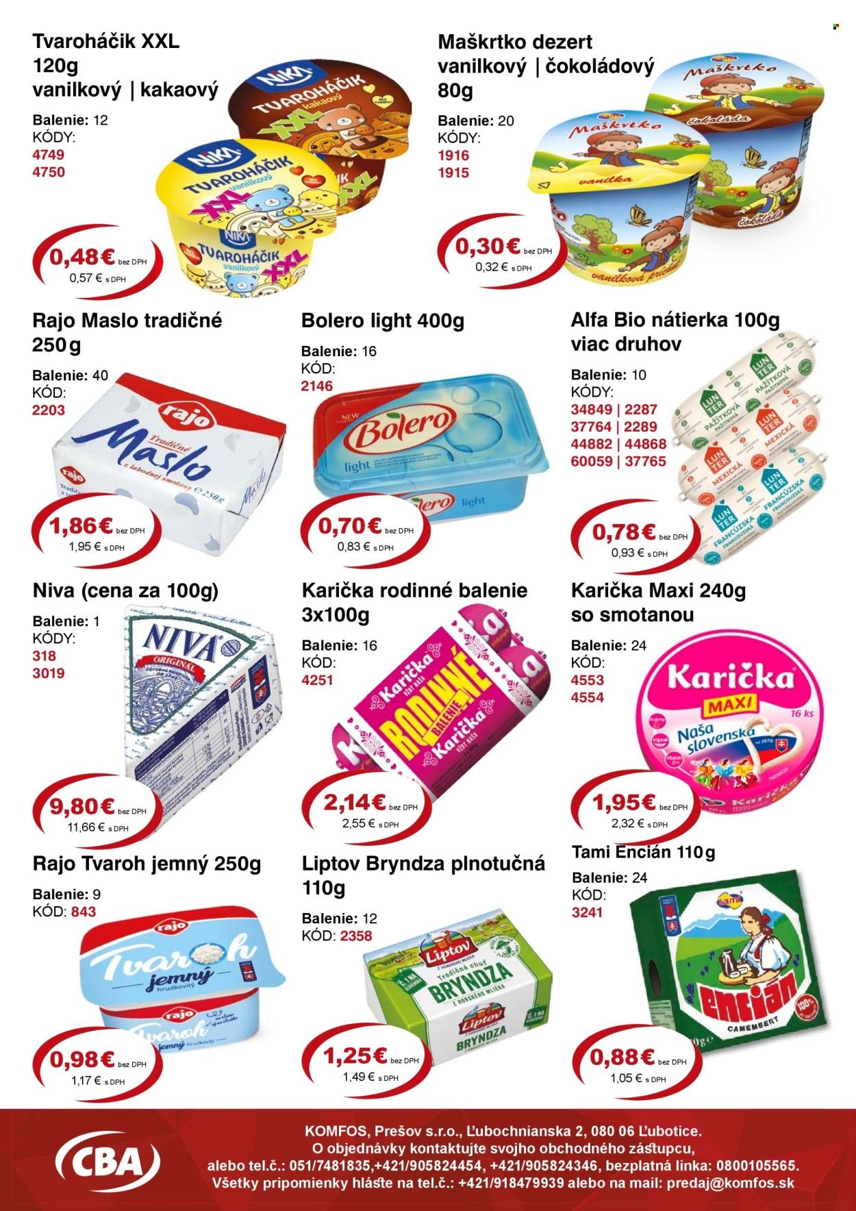 CBA KOMFOS leták - Výhodná ponuka VEĽKOOBCHOD