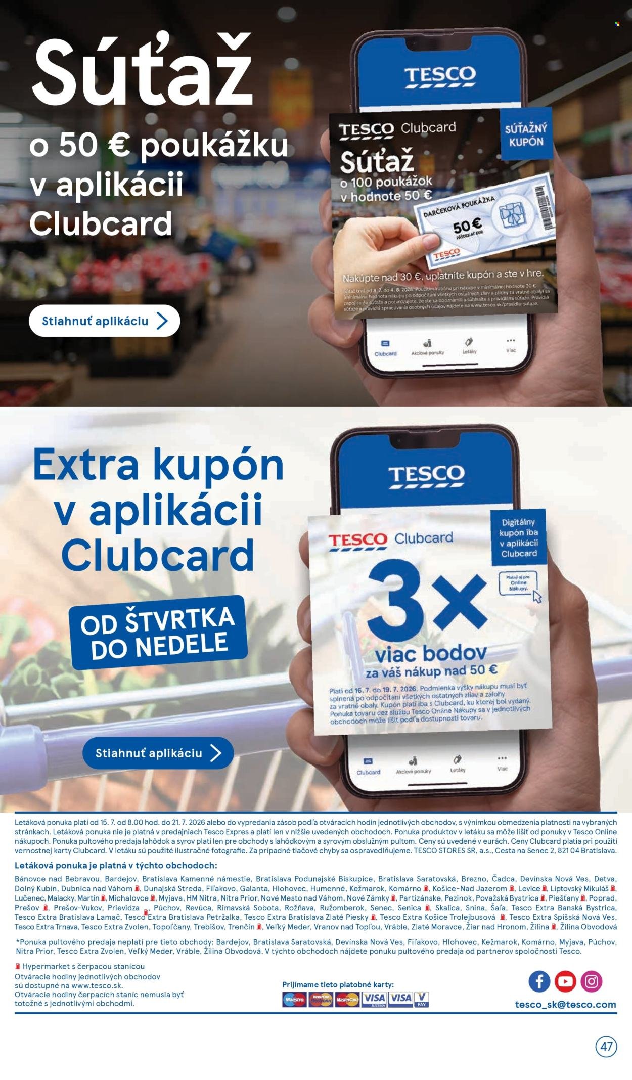 TESCO leták - Od stredy 15.7.2026