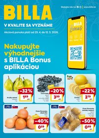 BILLA leták - Bonus leták (2026-04-29 - 2026-05-12)