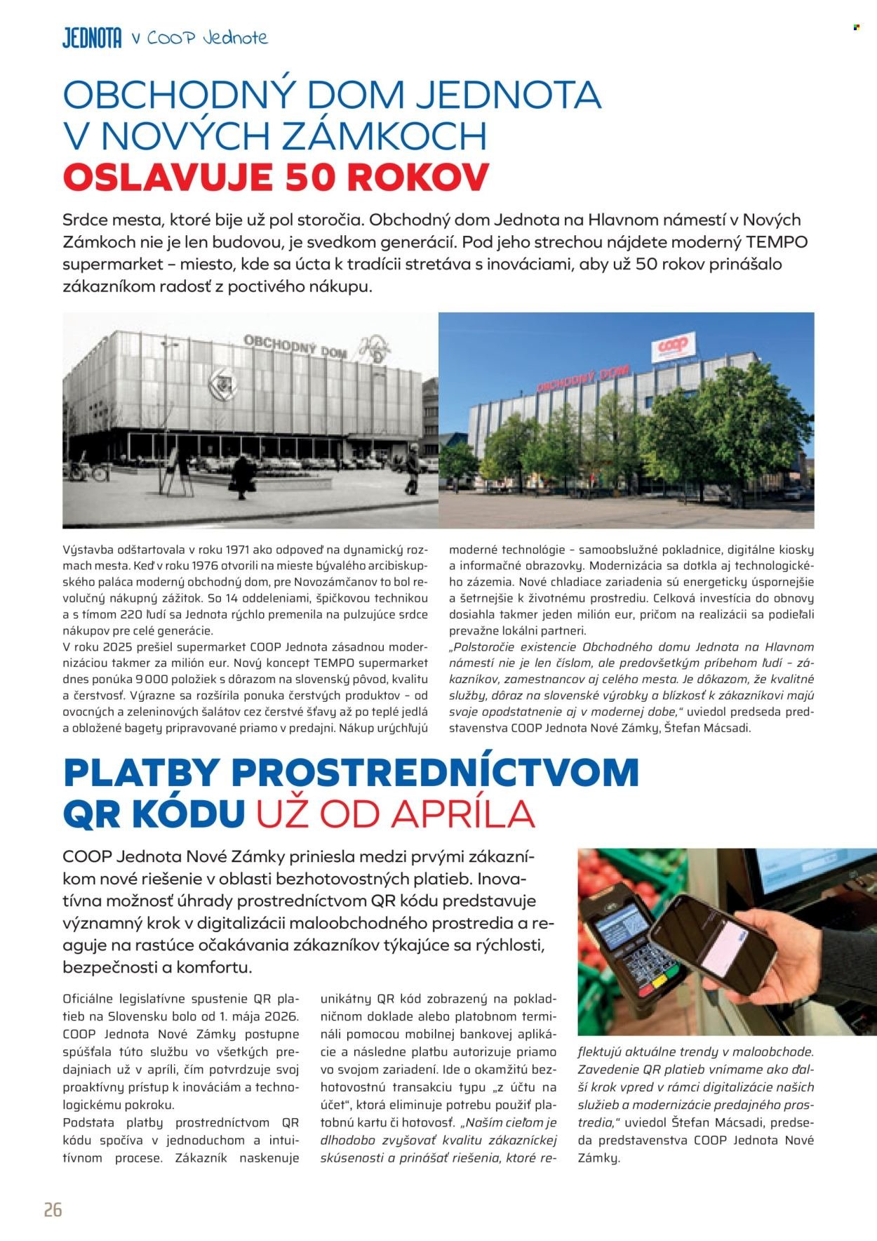 COOP JEDNOTA leták - Od piatka 1.5.2026 (2026-05-01 - 2026-05-31) | 26