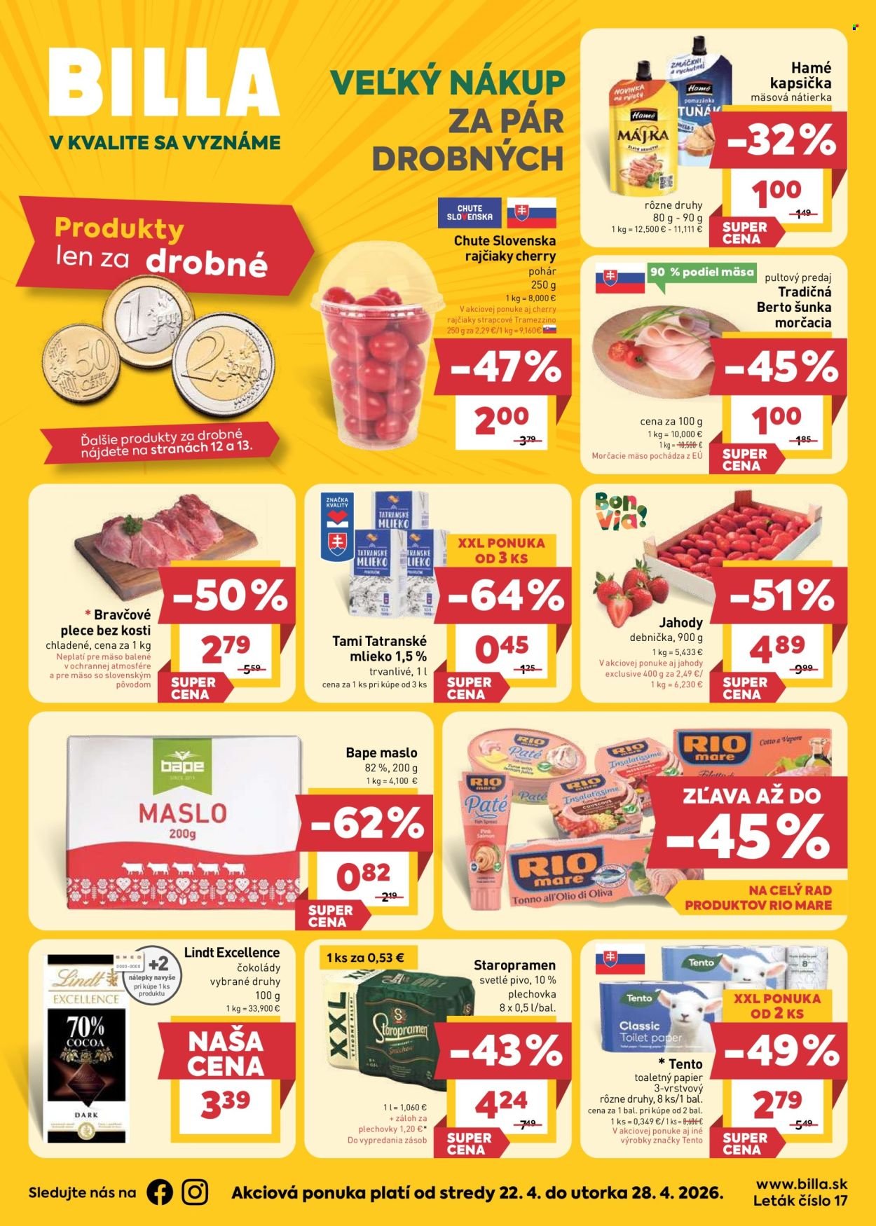 BILLA leták - Od stredy 22.4.2026 (2026-04-22 - 2026-04-28) | 1