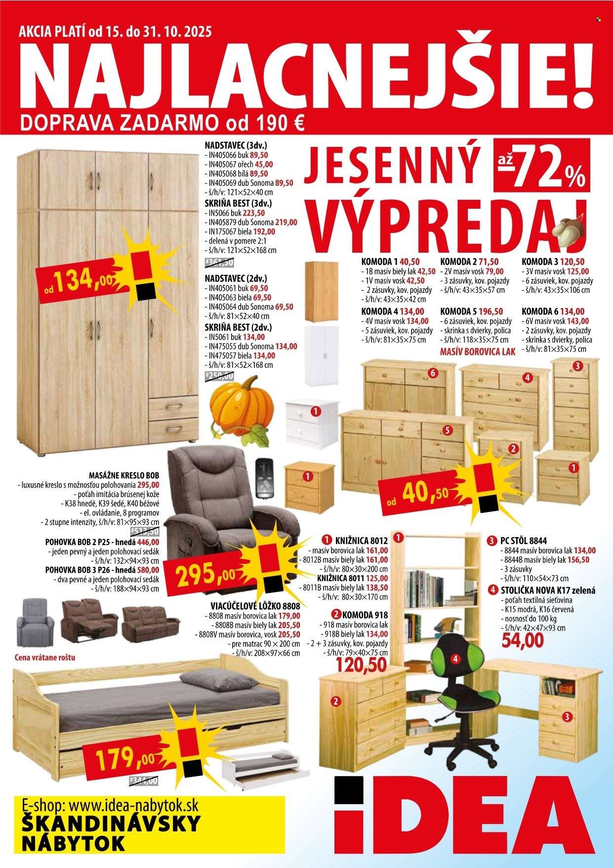 IDEA NÁBYTOK leták - Od stredy 15.10.2025 (2025-10-15 - 2025-10-31) | 1