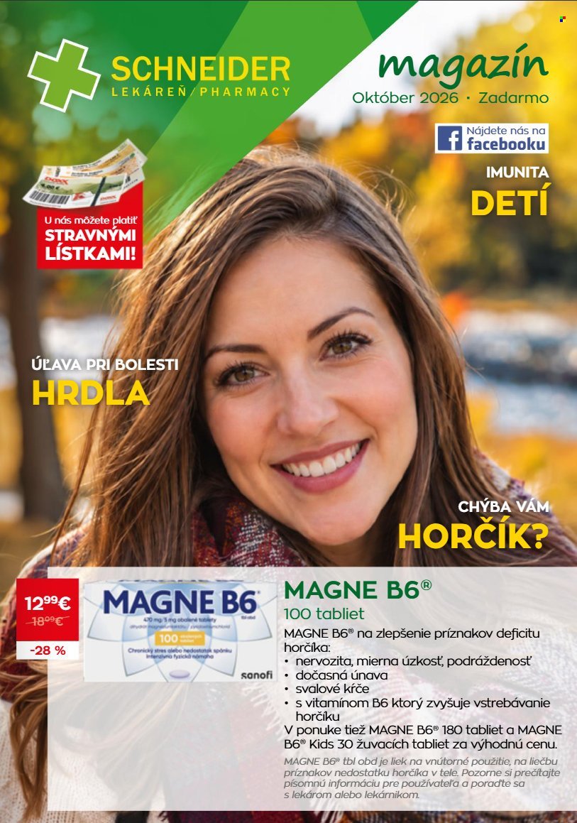 SCHNEIDER LEKÁREŇ leták - Od štvrtka 1.10.2026