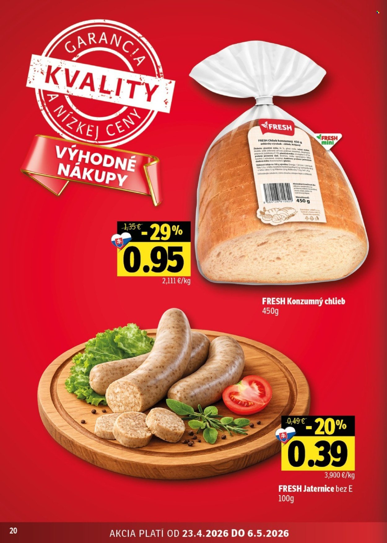 FRESH leták - Stredné a západné Slovensko (2026-04-23 - 2026-05-06) | 20