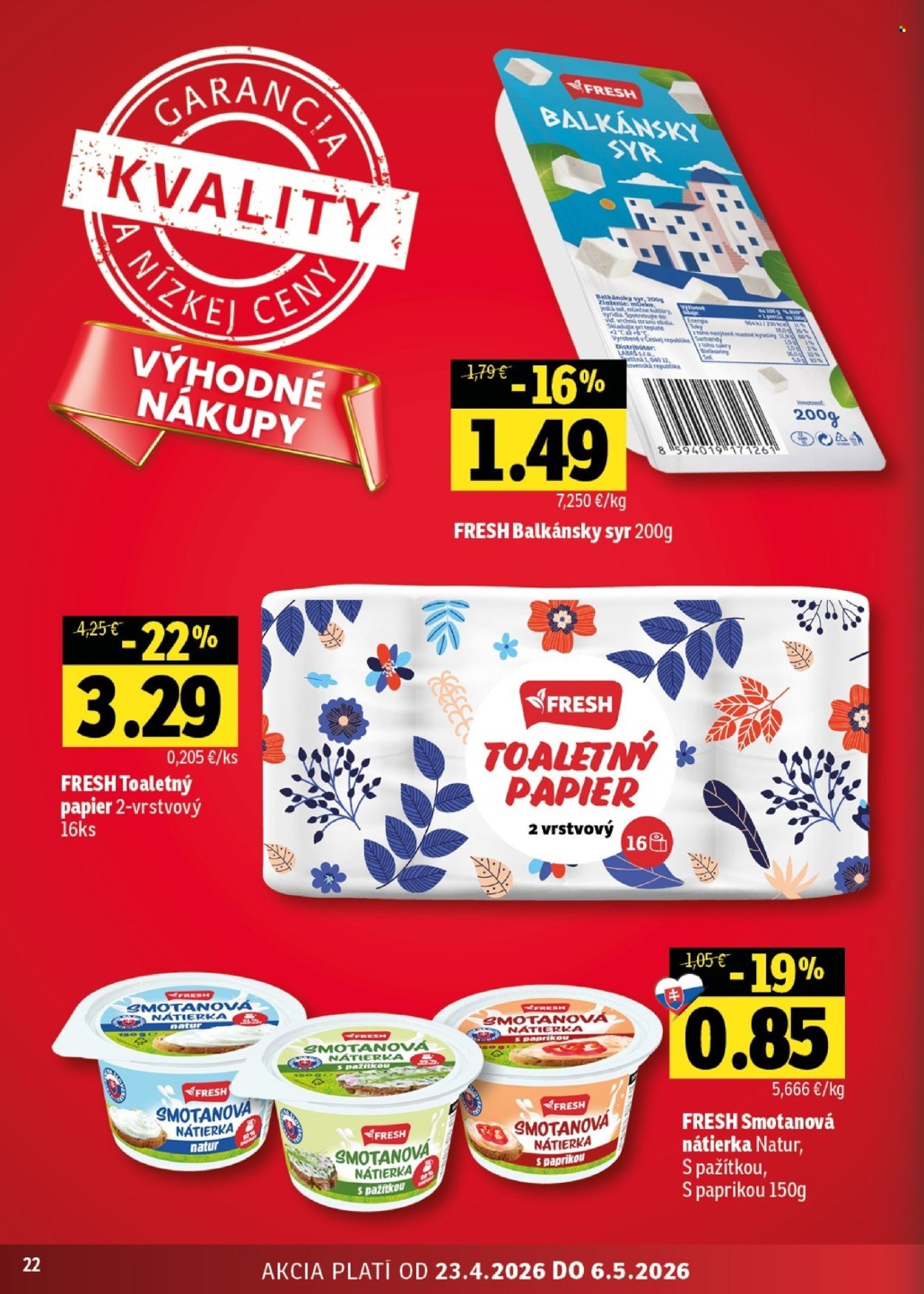 FRESH leták - Stredné a západné Slovensko (2026-04-23 - 2026-05-06) | 22