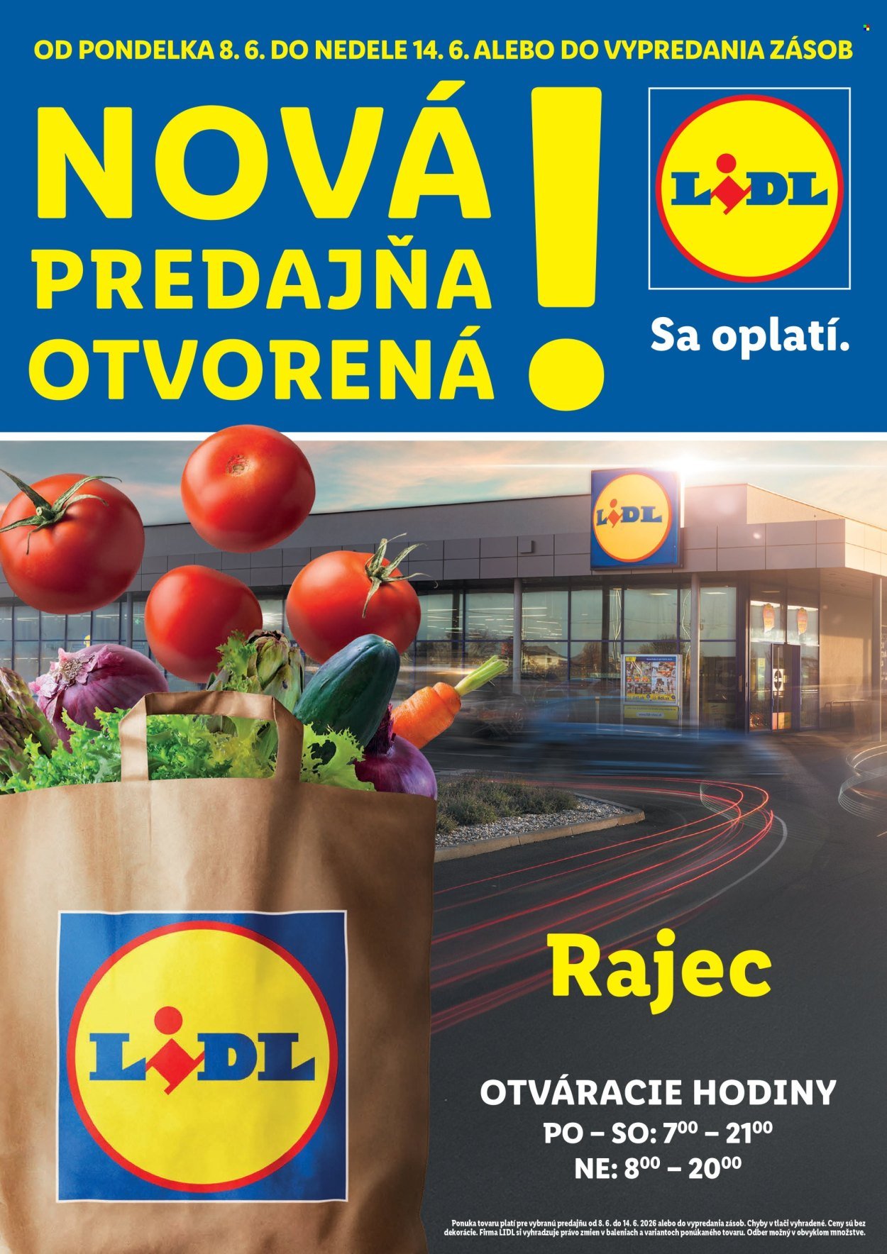 LIDL leták - Nová predajňa v Rajci