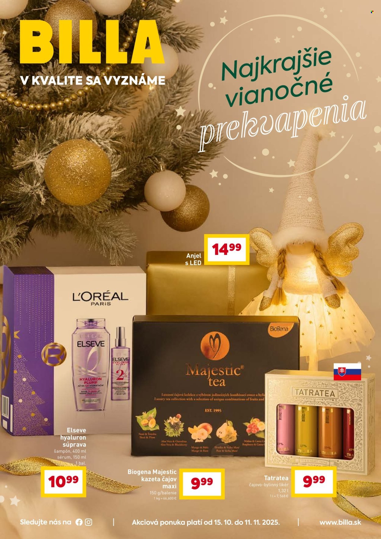 BILLA leták - Najkrajšie vianočné prekvapenia (2025-10-15 - 2025-11-11) | 1