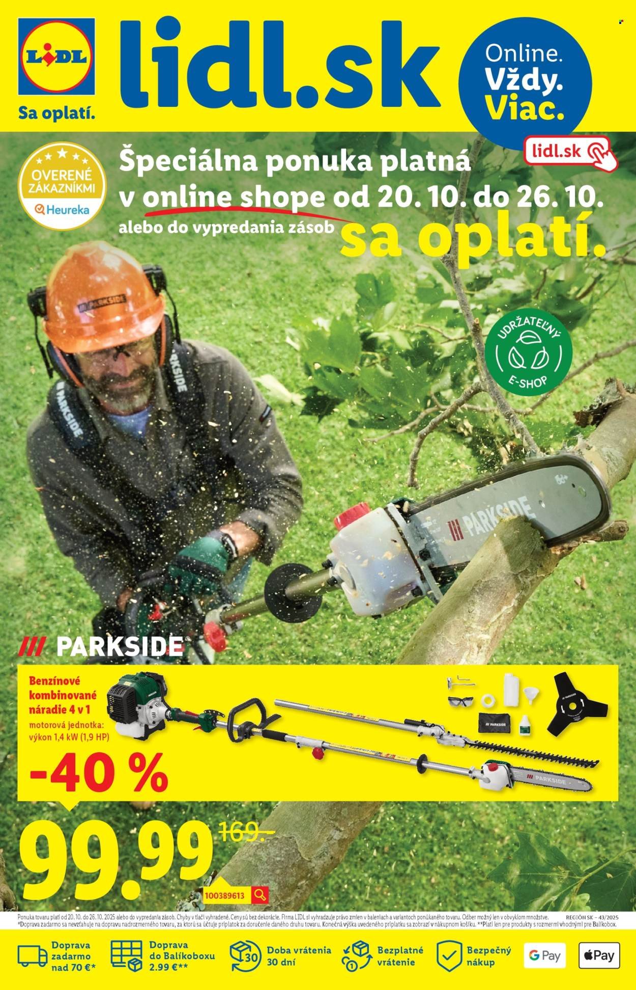 LIDL leták - Od pondelka 20.10.2025 (2025-10-20 - 2025-10-26) | 1