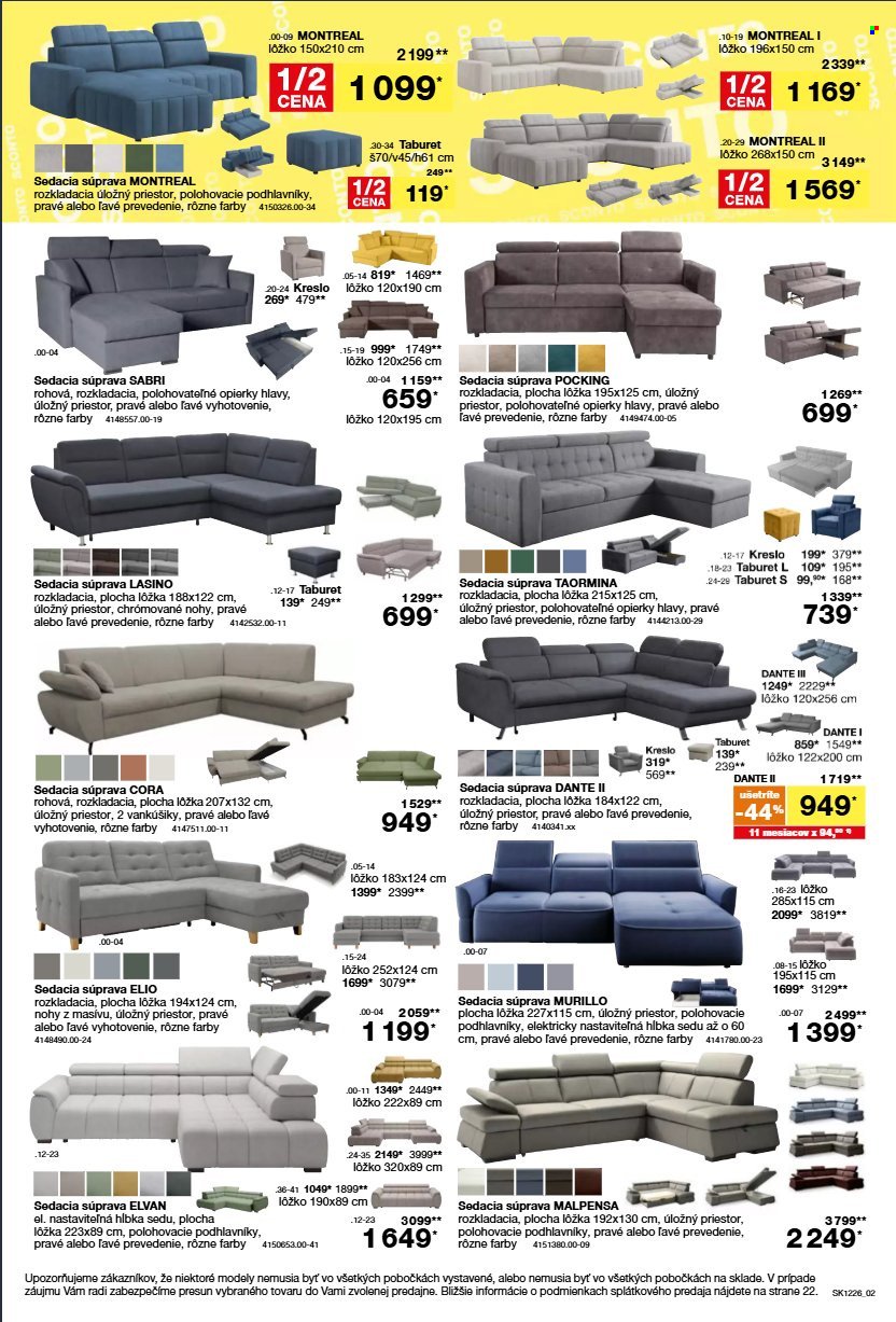 SCONTO NÁBYTOK leták - Od stredy 23.9.2026