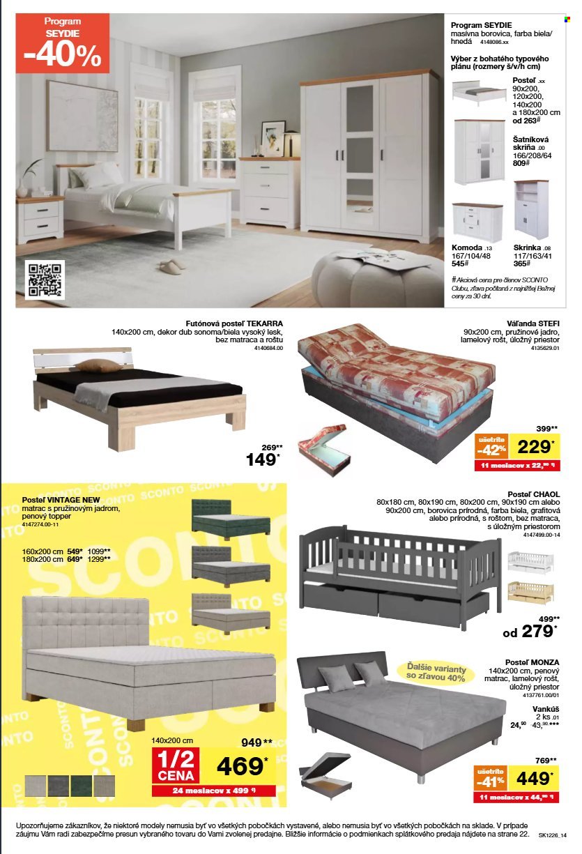 SCONTO NÁBYTOK leták - Od stredy 23.9.2026