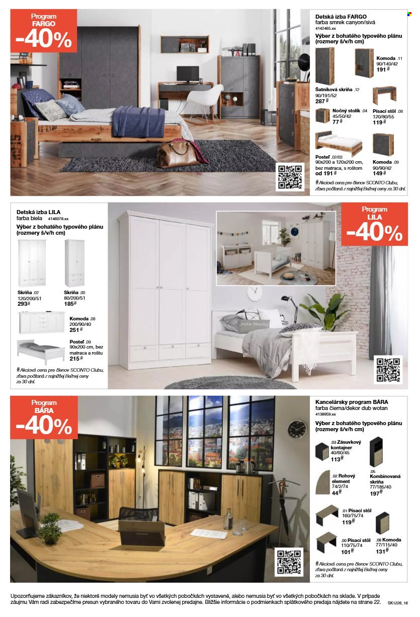 SCONTO NÁBYTOK leták - Od stredy 23.9.2026